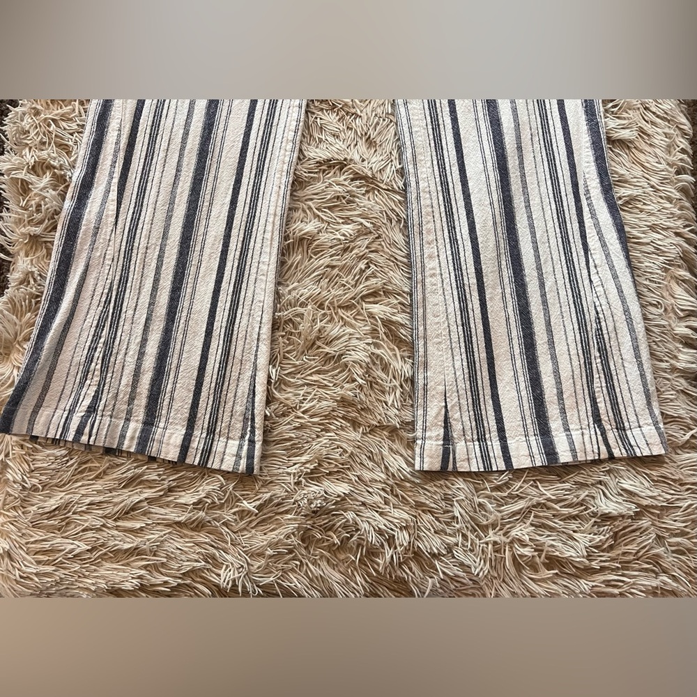 Roxy Blue & White Oceanside Stripe Flare Beach Linen Blend, XL - Picture 4 of 14